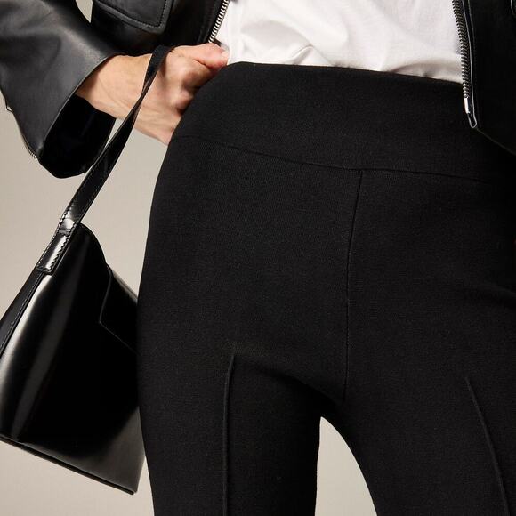 J. Crew Women's Delaney Kickout Sweater Pant Pull-On Black Size XXS NWT - Picture 3 of 11